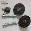 Real Carbon Fiber Car Hood Lock Round With Key Hood Lock